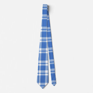 Söt Retro Blå Gingham Rutig Mönster Slips