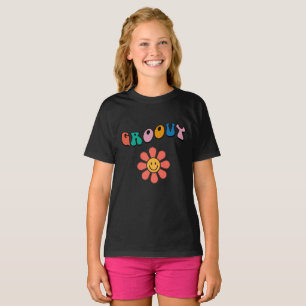 Söt Retro Blomma Groovy T Shirt