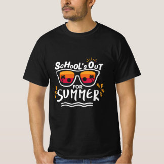 Söt retro förra skolor-dagen ute på summan t shirt