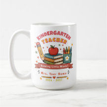 Söt Retro Förskolelärare Mugg