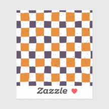 Söt retro gingham Orange Lila scrapboook