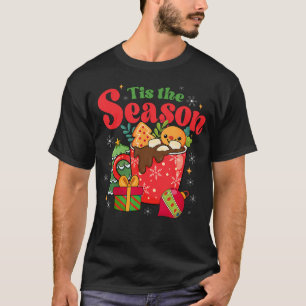Söt Retro Groovy Tis The Season Varm Choklad Peppa T Shirt