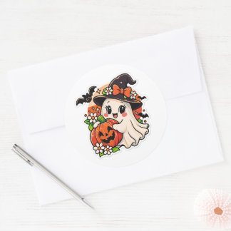 Söt Retro Halloween Spökpumpa Klistermärke