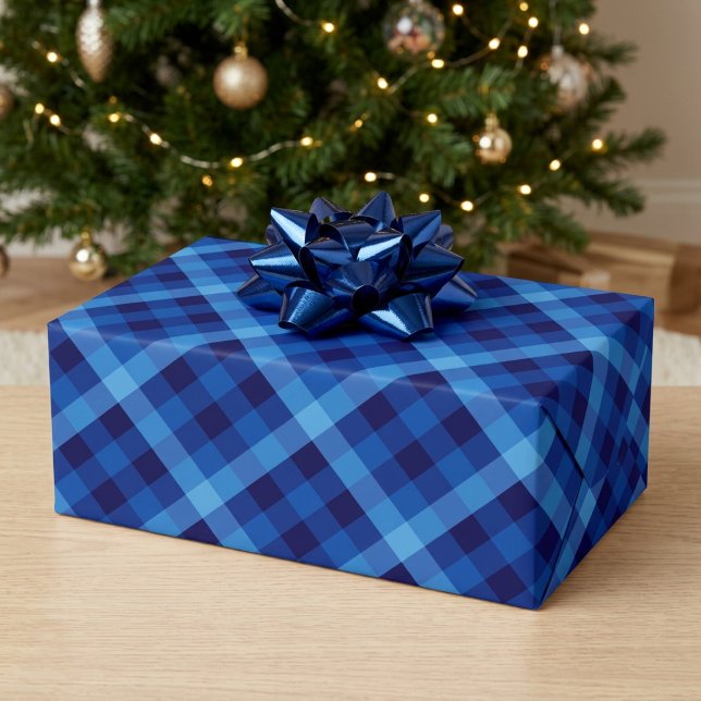 Söt retro havsblå presentpapper (Cute Retro Ocean Blue Wrapping Paper)