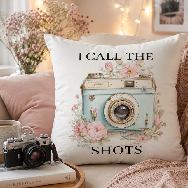 Söt Retro Kameradynor | Feminina Fotograferingsdet Kudde (Skapare uppladdad)