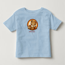 Söt Retro Kawaii T-Shirt för Småbarn med Liten Bjö