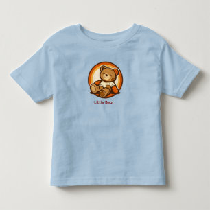 Söt Retro Kawaii T-Shirt för Småbarn med Liten Bjö