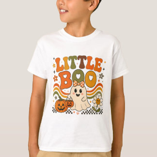 Söt Retro Little Boo Halloween T-Shirt för barn