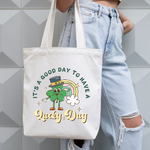 Söt Retro Lucky Clover St. Patrick's Day Tygkasse