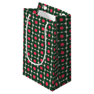 Söt Retro Pop Blommönster Julgrön