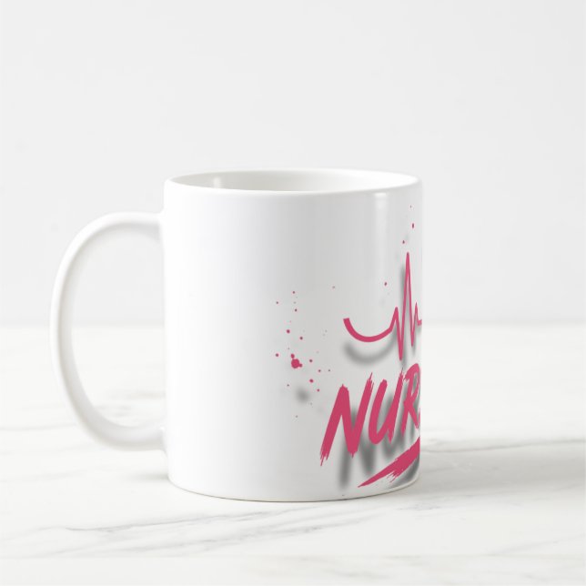 Söt Retro Sjuksköterska Liv Gradient Kaffe Mugg  (Vänster)