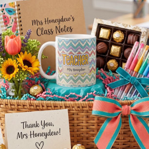 Söt retro skolmönster för lärare kaffemugg