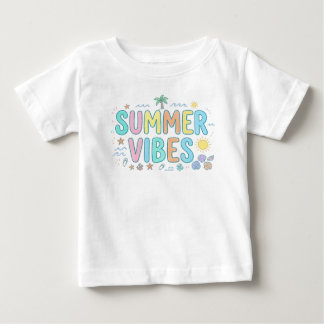 Söt Retro Sommarstämning Groovy Beach Baby T-Shirt