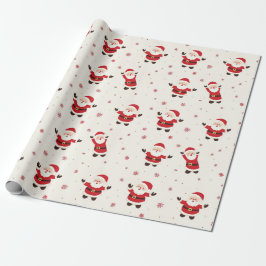 Söt Retro Tomte Julpresentpapper Presentpapper