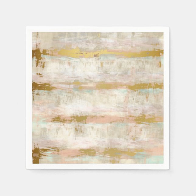 Söt Retro Vintage Watercolor Rand Mönster Pappersservett (Framsidan)