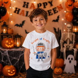 Söt riddare av skräck Halloween pojkdräkt T Shirt
