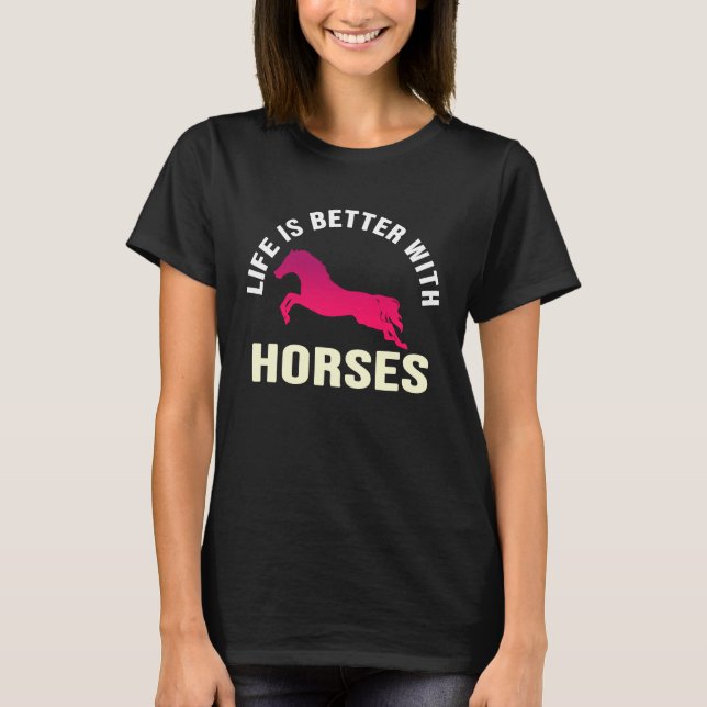 Söt Ridning Med Hästar T Shirt (Framsida)