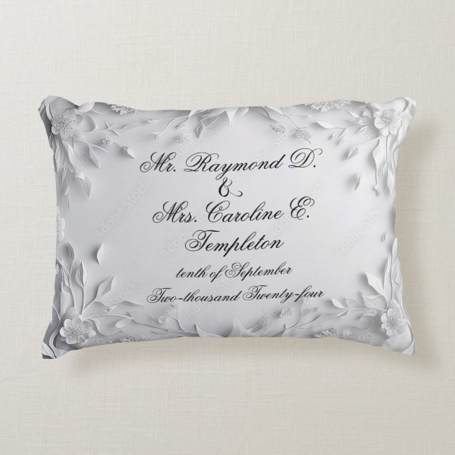 Söt Ring Bearer Bröllop Pillow Prydnadskudde (Framsidan)