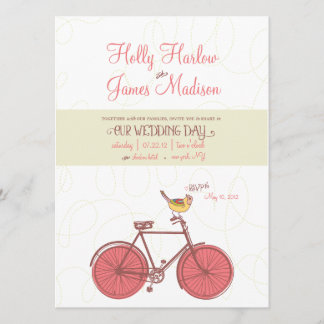 Söt ritt - bröllopinbjudan inbjudningar