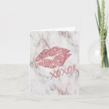 Söt Ro Faux Glitter XOXO Kiss
