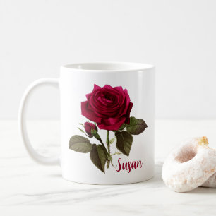 Söt Ro Flower Mugg Namn Susan - redigerbar
