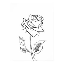 Söt Ro Flower Teckning Poster