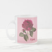 Söt Ro Frostat Glass Mugg för Mamma - redigerbart
