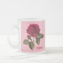 Söt Ro Frostat Glass Mugg för Mamma - redigerbart