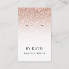 Söt Ro Guld Faux Glitter Öronkort Visning Visitkort