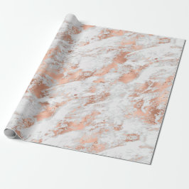 Söt Ro Guld White Glitzy Marble Presentpapper