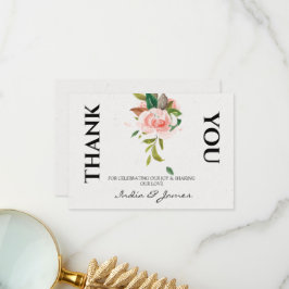 Söt Ro och blad Bröllop Tack