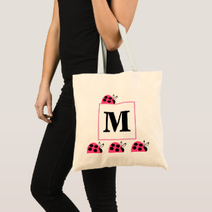 Söt Ro Rosa Ladybugs Personlig Tote Bag Tygkasse
