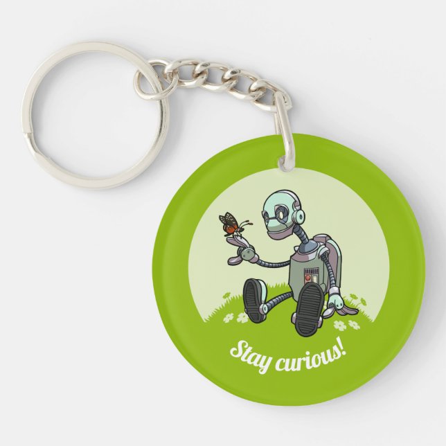 Söt Robot & Fjäril Håll Nyfikenheten Vid Liv! Teck (Framsidan)