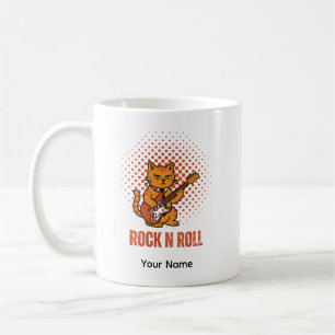 Söt Rock Katt Personlig Mugg