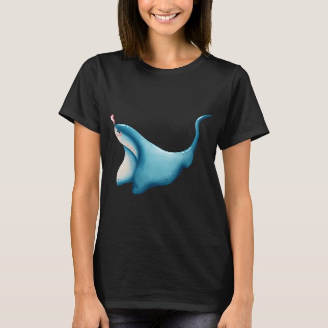 Söt rocka och hjärta t shirt (Framsida)
