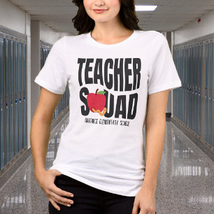 Söt Röd Apple Lärargrupp T Shirt