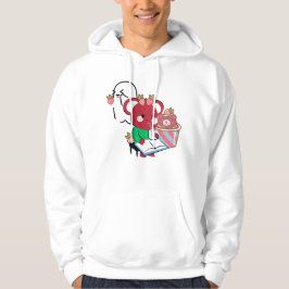 Söt röd björn Juice Box Spöke & Sött efterrätt Hoodie