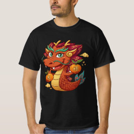 Söt röd drakvektor Clipart | Kinesiskt nyår T Shirt