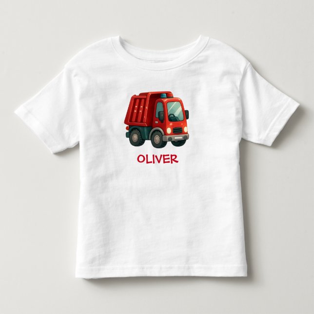 Söt röd dumper t shirt (Framsida)