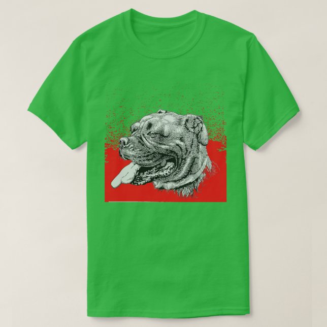 söt röd hund t shirt (Design framsida)