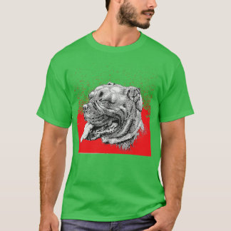 söt röd hund t shirt