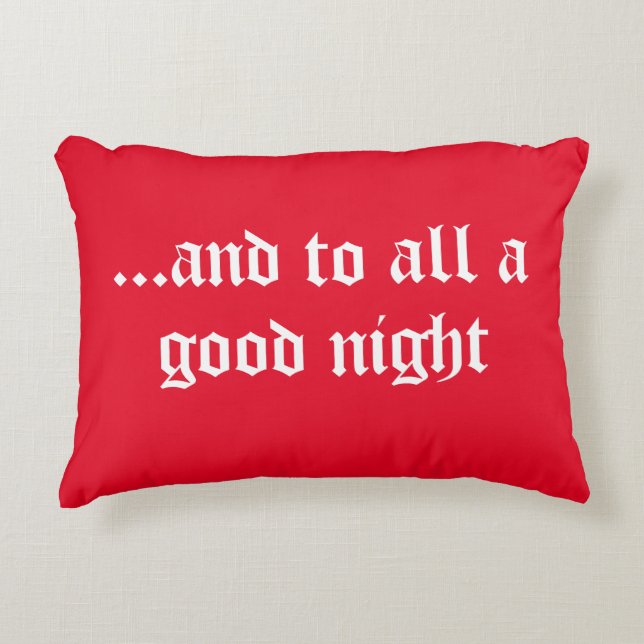 Söt röd julklapp prydnadskudde (Framsidan)