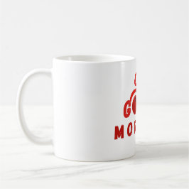 Söt röd körsbärsbåge God morgon kaffemugg