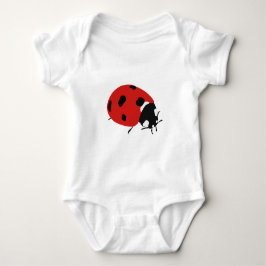 Söt röd nyckelpiga illustration t shirt