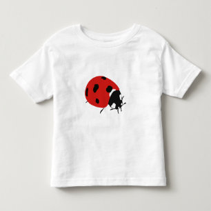 Söt röd nyckelpiga illustration t shirt