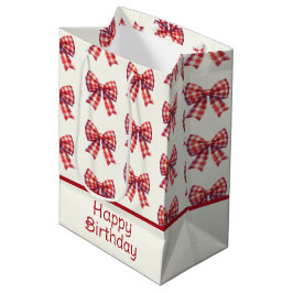 Söt röd och krämfärgad gingham-slöja