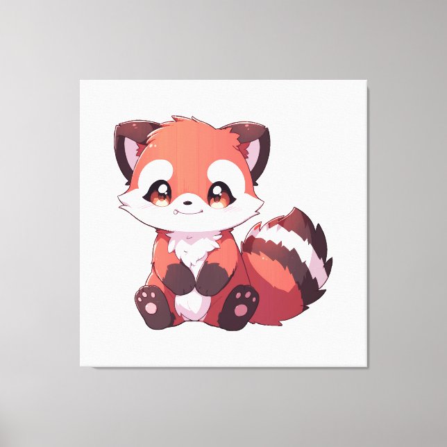  söt röd panda canvastryck (Framsida)