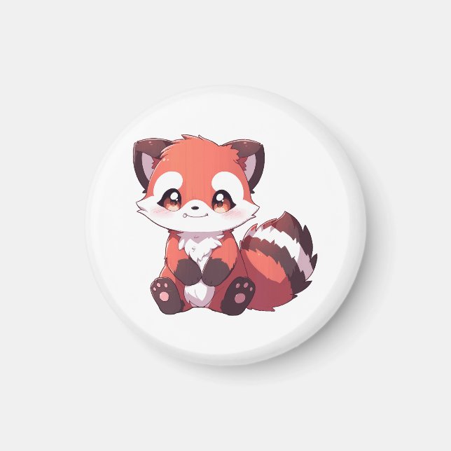  söt röd panda magnet (Framsidan)