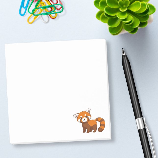 Söt Röd Panda Post-it Block (Skapare uppladdad)