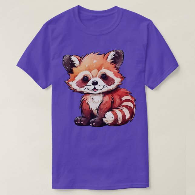söt röd panda, vattenfärg stil t shirt (Design framsida)